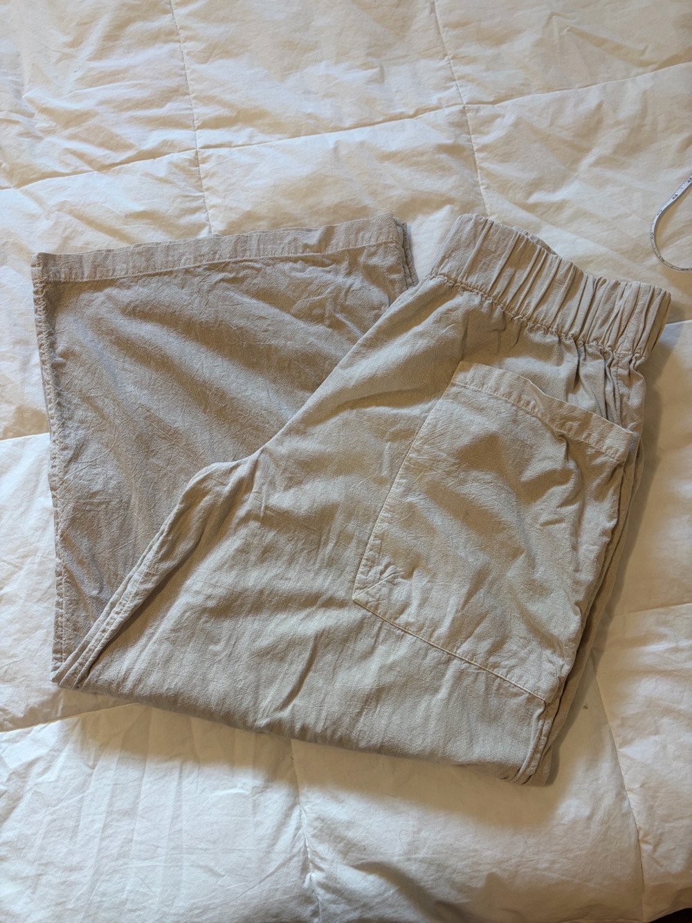 FREE PEOPLE- size large casual wide-leg utility trousers